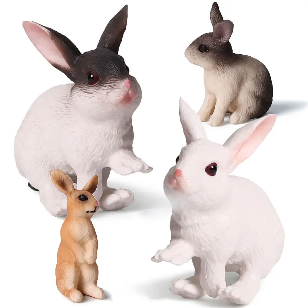 

Science & Nature Educational Toy Kids Cognition Lifelike Rabbit Model Bunny Figurines Zoo Scene Simulation Wild Animals