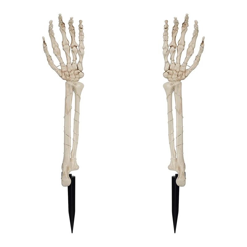 

Украшения на Хэллоуин, подсветка со скелетом на руку, 40 светодиодный, теплый белый свет, на батарейках, украшение для дома и улицы