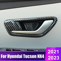 for hyundai tucson nx4 2021 2022 2023 hybrid n line car inner door handle bowl trim frame cover abs carbon fiber accessories