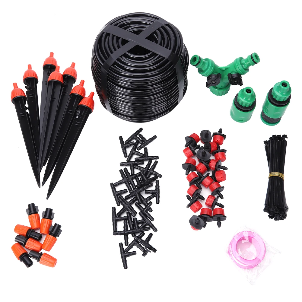 

Набор для полива растений, комплект для теплиц с автоматическим таймером и системой капельного орошения, 40 м