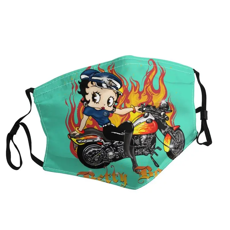 

Animated Boop Bettys Mask Adult Men Anti Dust Anime Cartoon Mask Protection Respirator Reusable Mouth Muffle