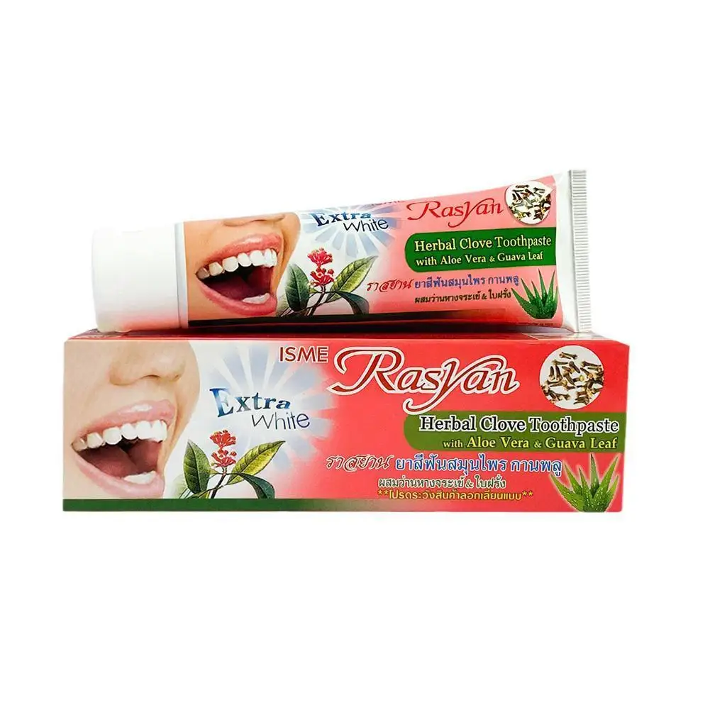 

Тайская зубная паста 30 г/100 г, отбеливание зубов, антибактериальный ароматизатор трав, зубная щетка для полости рта, Мятная паста, пятна, Удаление ухода A0H7