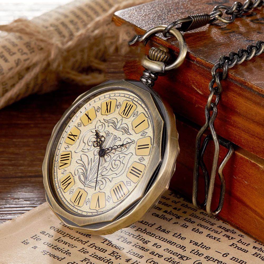 Часы наручные мужские/женские механические классические модные с бронзовым