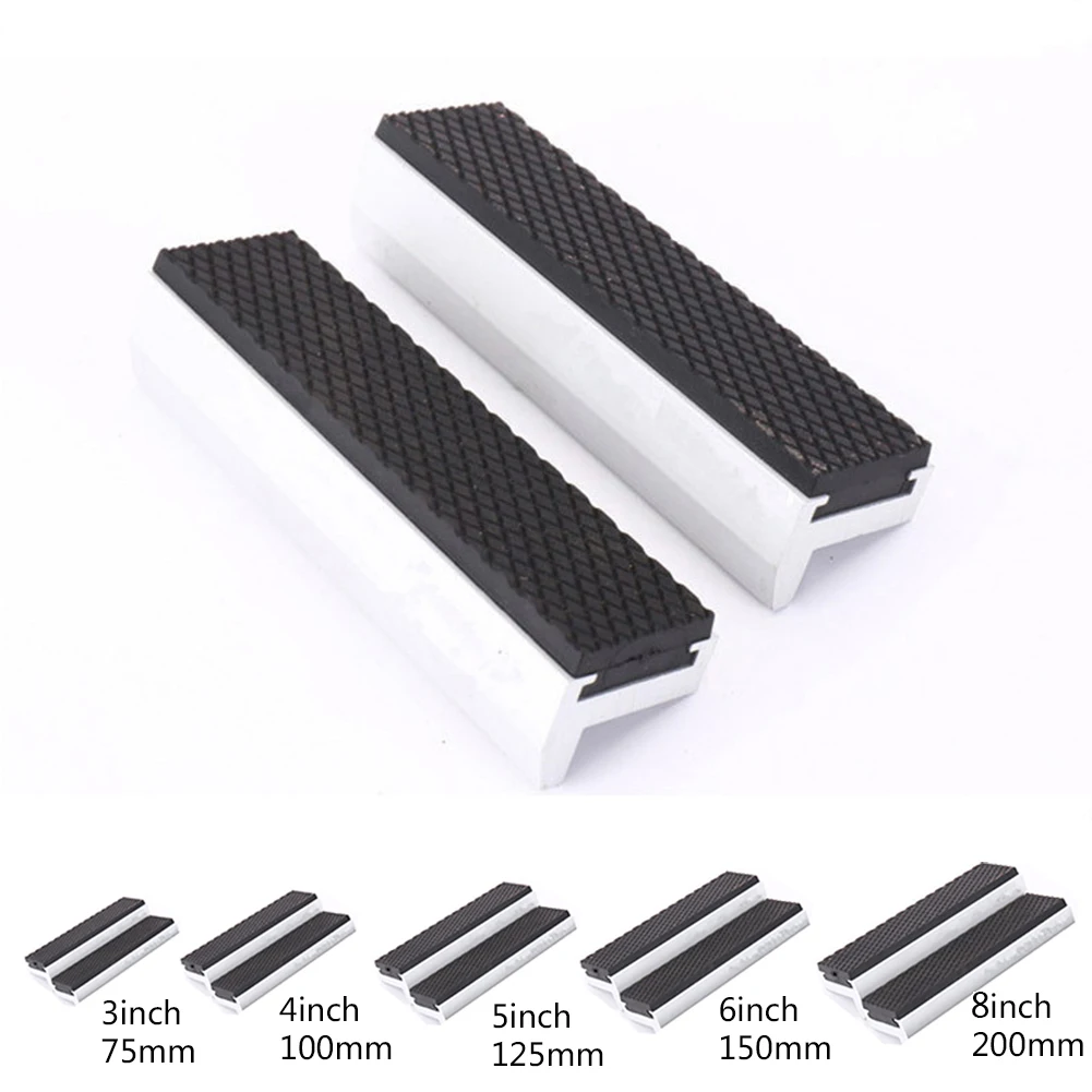

2Pcs Vise Jaws Soft Vice Jaws Pads Covers Magnetic Soft Pad Protective Cover 3''/4''/5''/6''/8'' Jaws Protector Hand Tool Sets
