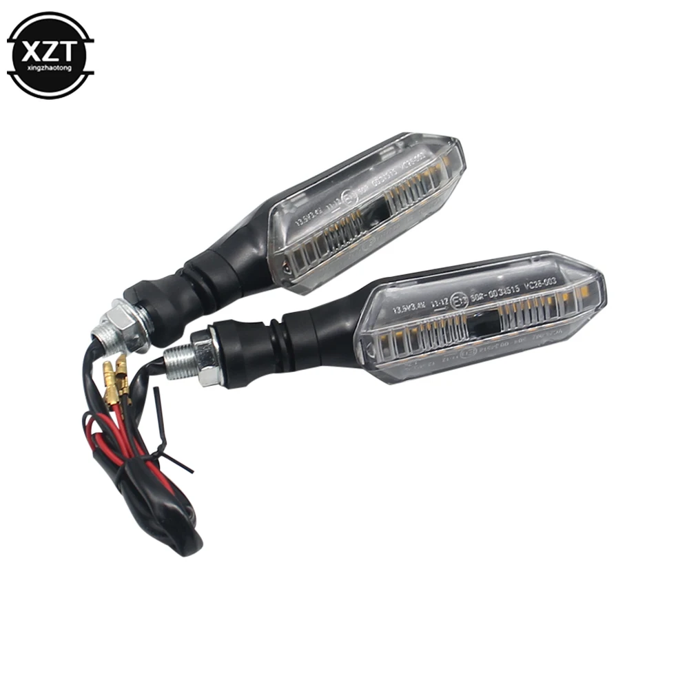 

2pcs Motorcycle Turn Signals Lights 12 Leds Water Flowing Indicator Arrow Blinker Lamps For Kawasaki Honda Yamaha Suzuki