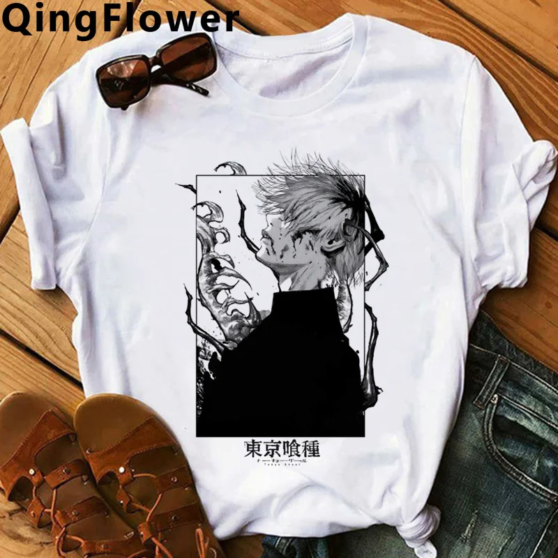 

Tokyo Ghoul summer top men streetwear harajuku kawaii white t shirt print vintage t-shirt aesthetic