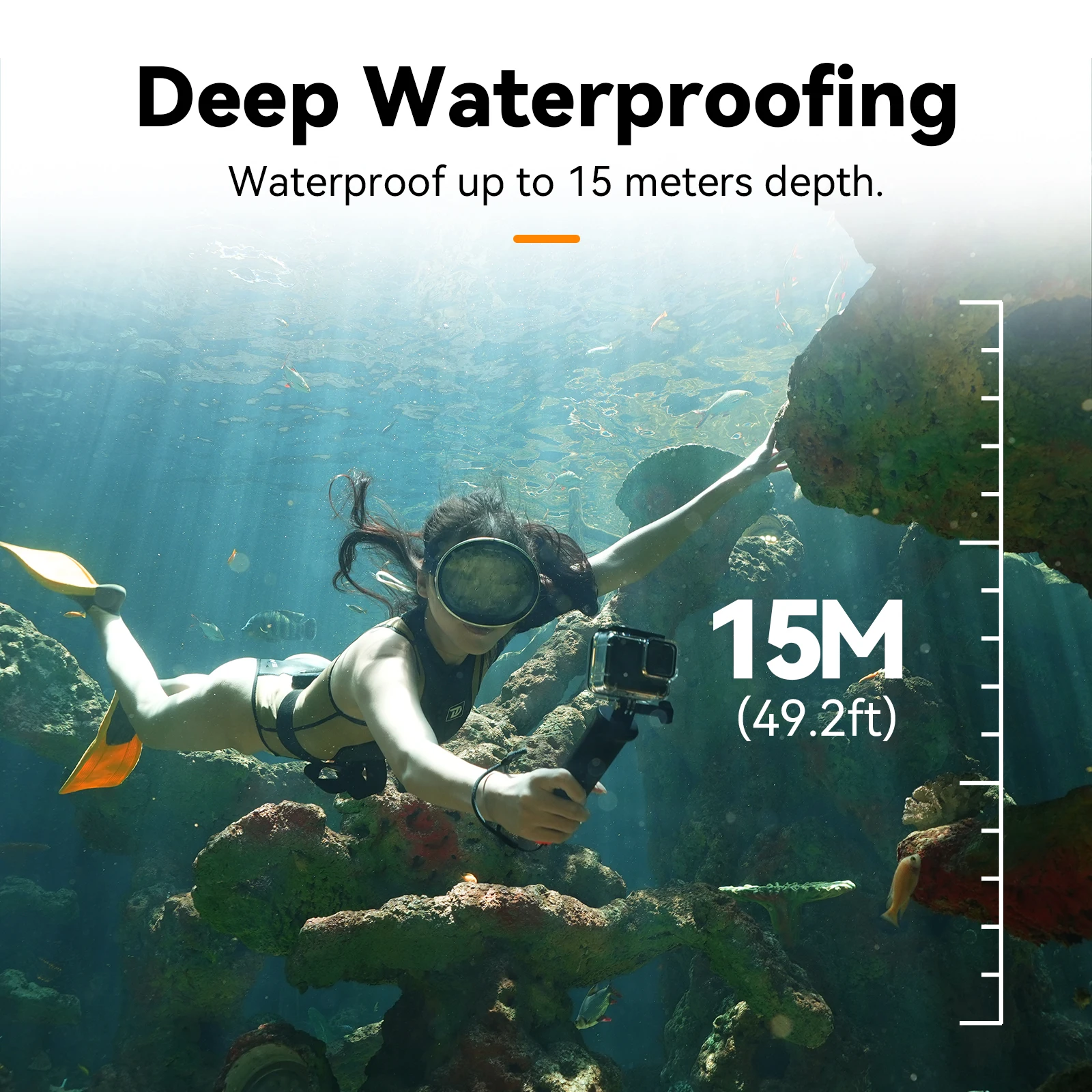 TELESIN плавучесть-бар палка для селфи водонепроницаемая с ремешком на руку