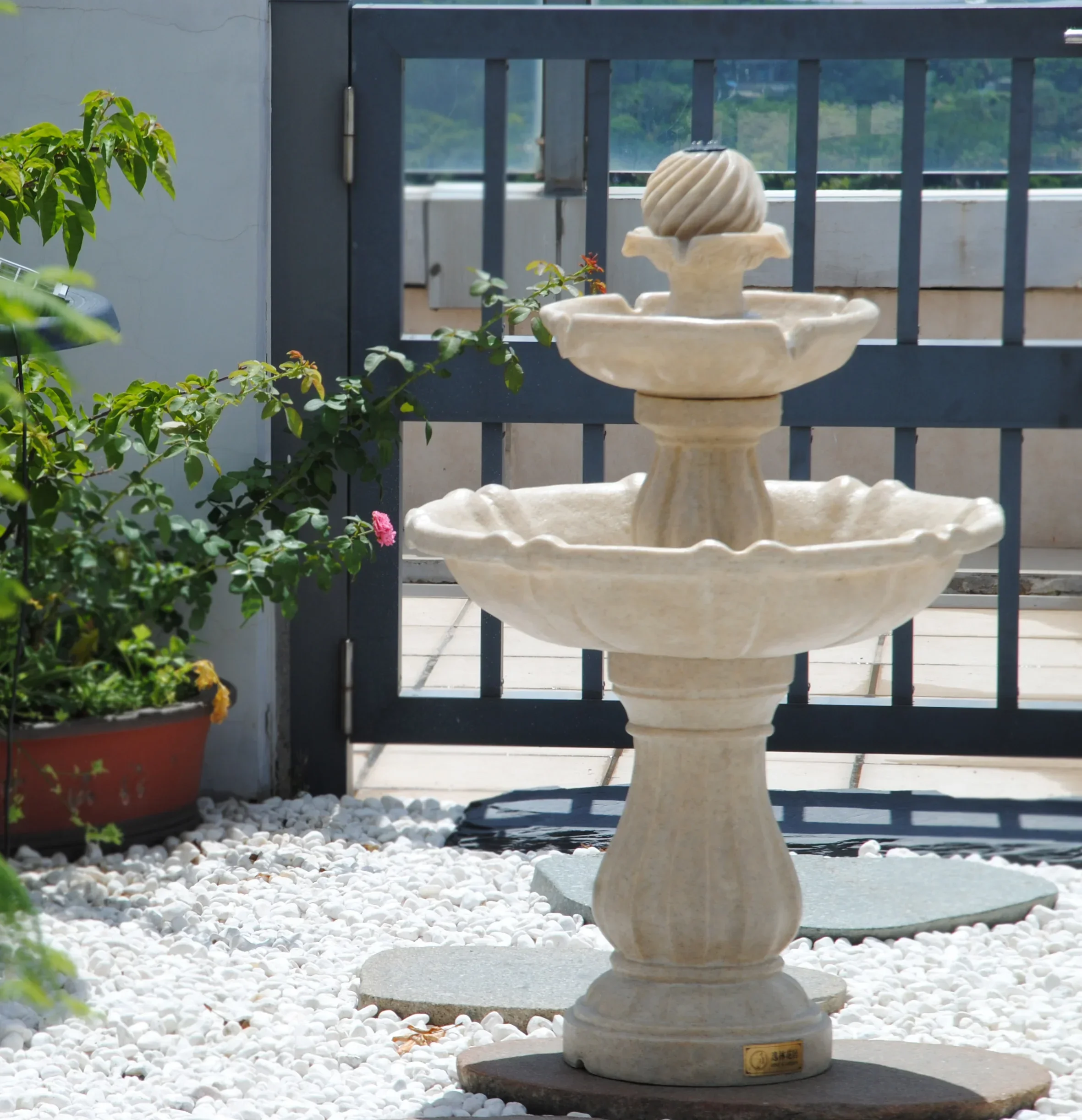 Солнечный фонтан с циркуляционной водой украшение для сада тканевое воды и