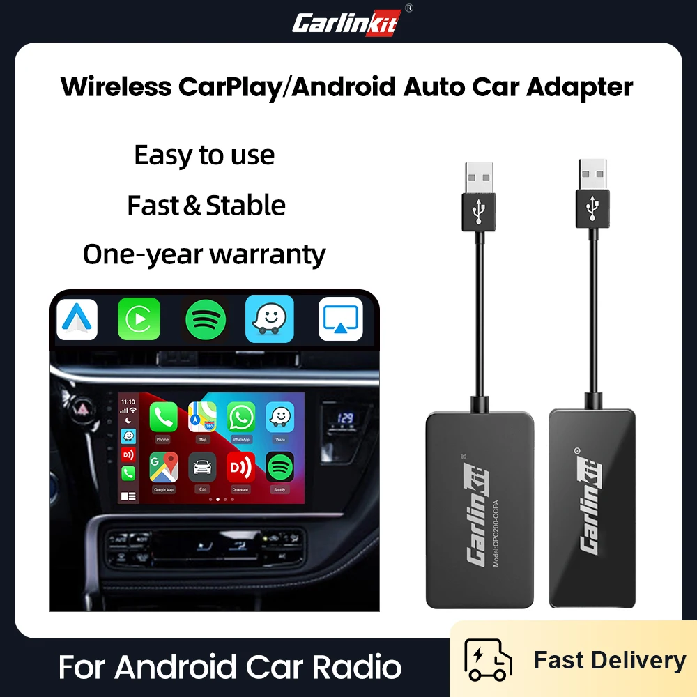 CarlinKit проводной/беспроводной CarPlay/Android автомобильный ключ USB автоподключение