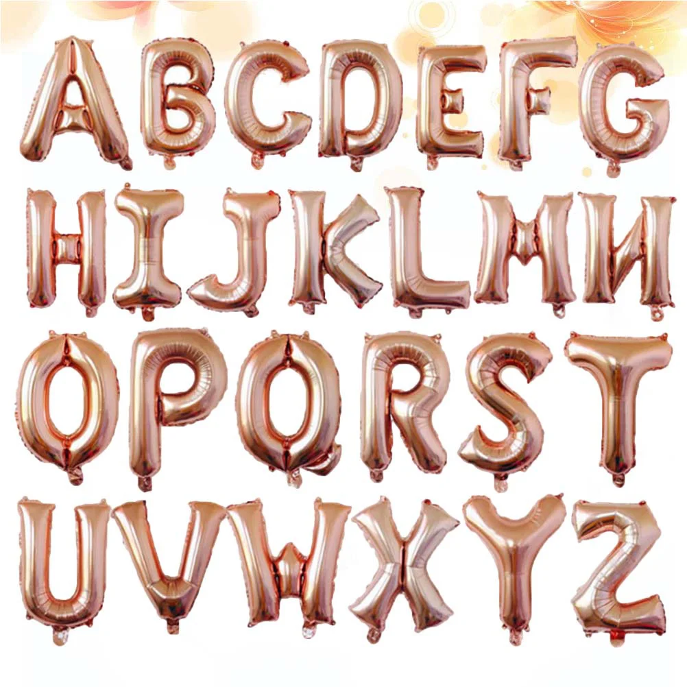 

16 Inch Bride Balloons Kids Party Balloon Rosegold Balloons Mylar Letter Balloons Custom Balloons Small Letter Balloons Body