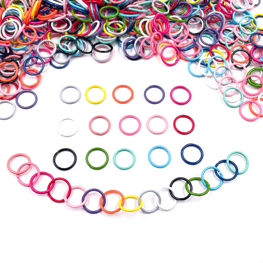 

100Pcs 10mm Jump Rings 11 Colors Alloy Open Single Loops for for DIY Jewelry Making Bracelets Lobster Connector Accessories