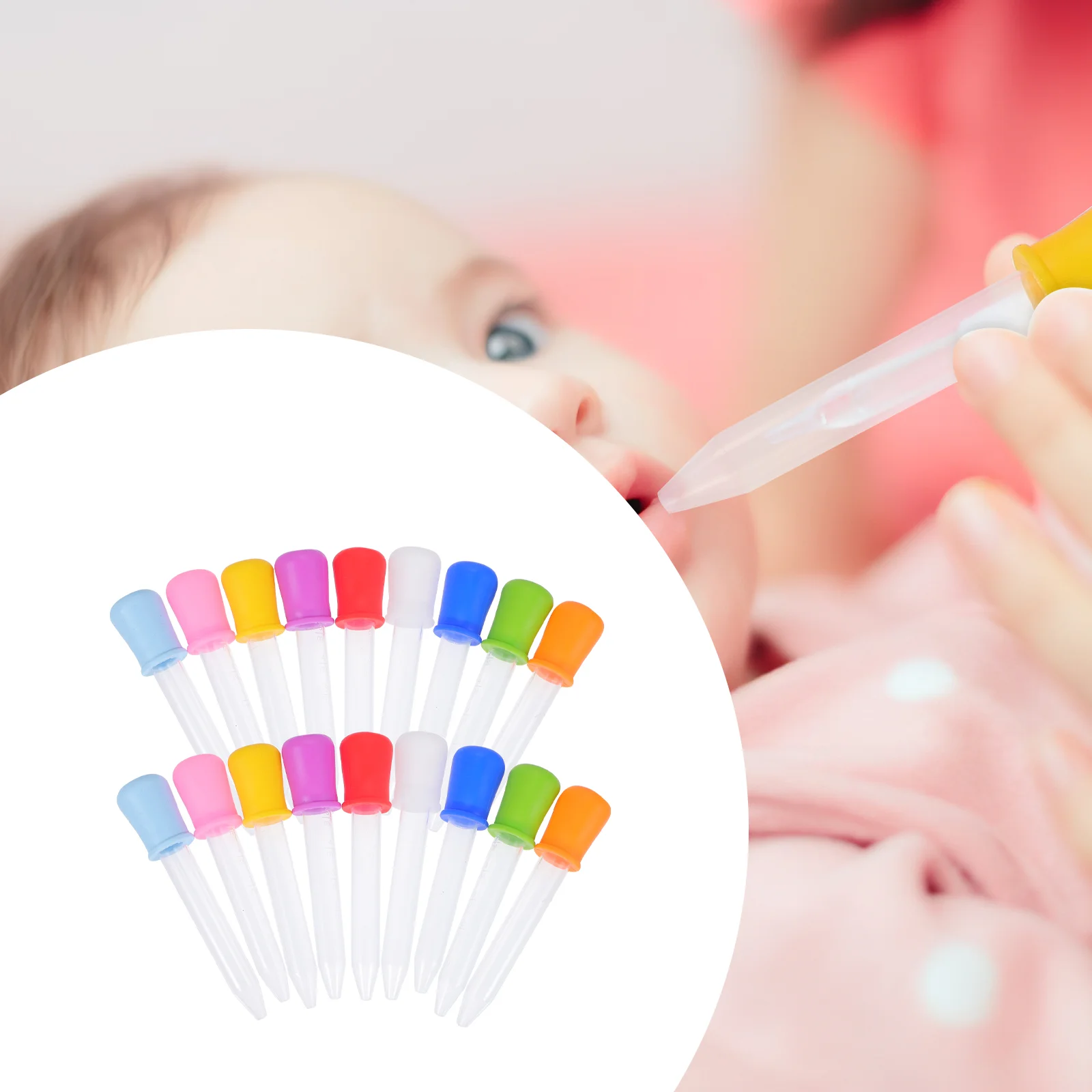 

20 Pcs Medicine Feeder Silicone Graduated Dropper Toddler Liquid Dispenser Infant