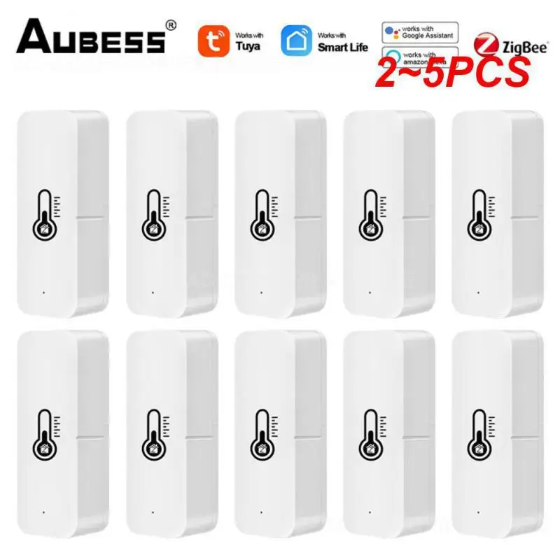 

Датчик влажности Zigbee с управлением через приложение, датчик температуры и влажности на батарейках, умный срок службы, датчик влажности и температуры, 2-5 шт.