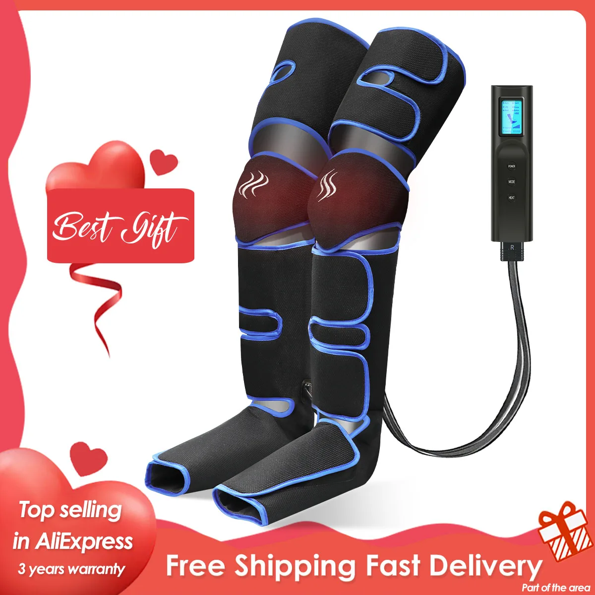

360° Foot air pressure leg massager promotes blood circulation, body massager, muscle relaxation, lymphatic drainage device 2022