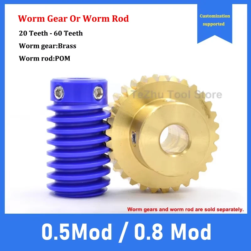 

Червячная шестерня GooBetter 0,5/0,8 Модуля 20-60 Зубов