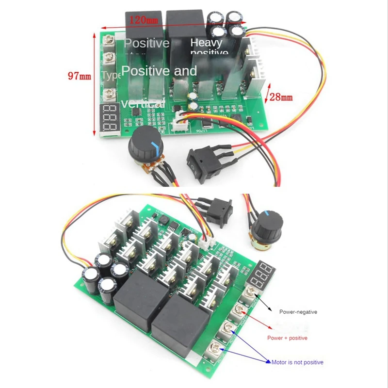 Цифровой дисплей реверсивный модуль 0-100% регулируемый двигатель постоянного