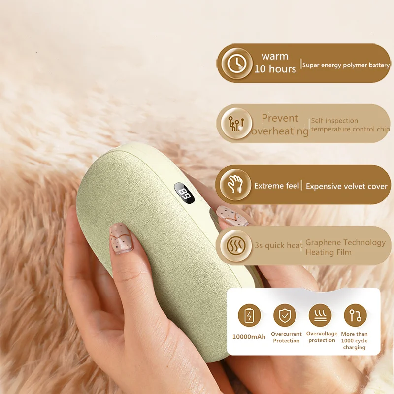 

New Winter Hand Warmer Portable Usb Velvet Hand Warmers Mobile Power Bank Rechargeable Heater Handwärmer Mini Calentador Gifts