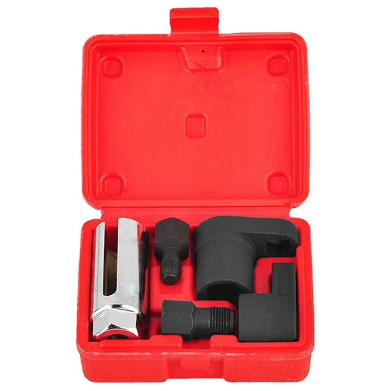 

5Pcs Oxygen Sensor Wrench Kit Thread Chaser Tool Fit for Auto O2 Socket Removal Install Offset Vacuum Sensor Socket