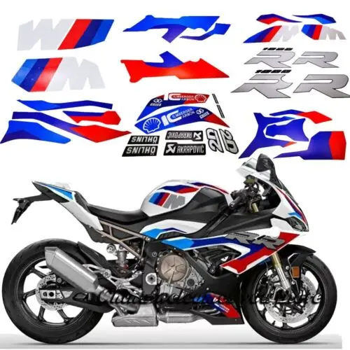 

For BMW S1000RR M1000RR 2019 2020 2021 2022 Body Fairing Decal Sticker Kit