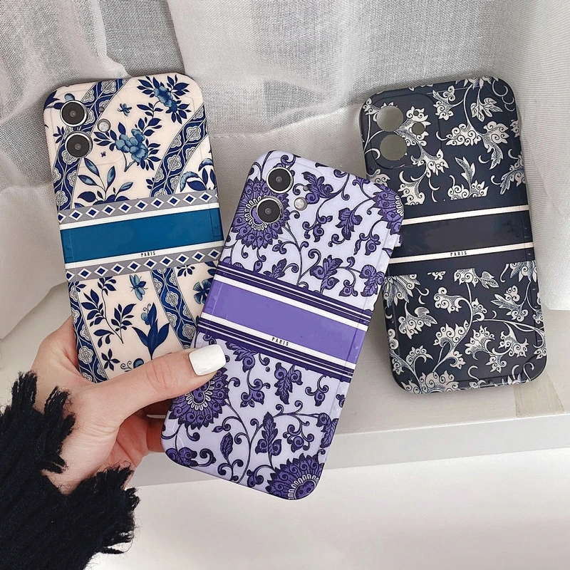 

Роскошный модный брендовый чехол для телефона в стиле ретро для iPhone 14 13 12 11 Pro Xs Max Xr X 7 8 Puls мягкий IMD чехол Coque