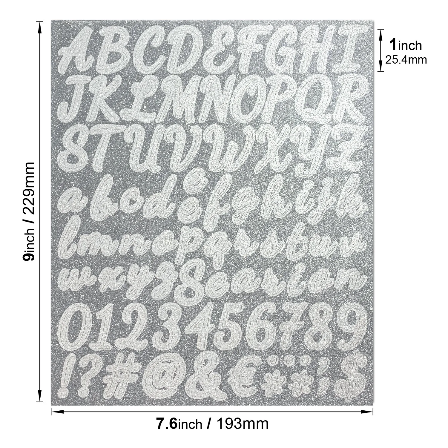 

1sheet Glitter Gold Silver Alphabet Stickers Adhesive Letters Numbers Kit for Gift Decals, Mailbox, Signs, Cars, Bottles Cups