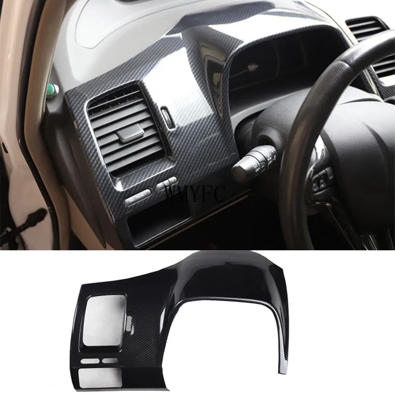 

LHD глянцевое углеродное волокно для Honda Civic 8 2006-2009 интерьер автомобиля Приборная панель Спидометр приборная панель Крышка отделка