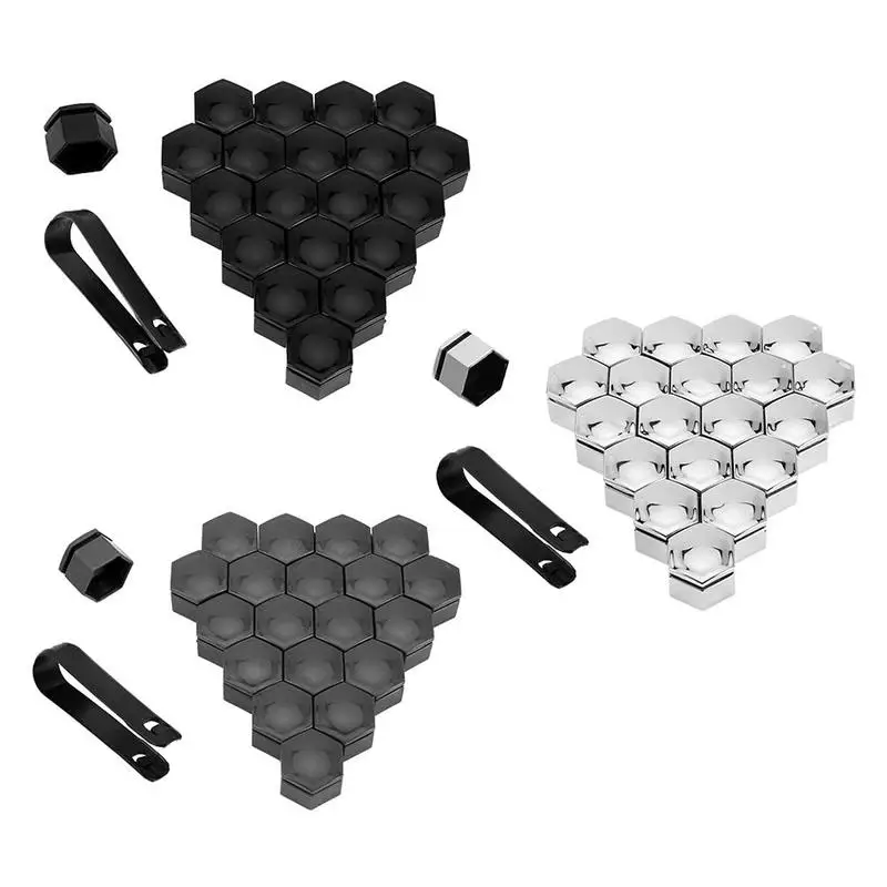 

20Pcs Car Wheel Nut Caps Auto Hub Screw Cover 17mm 19mm 21mm Bolt Rims Exterior Decoration Special Socket Protection Dust Proof