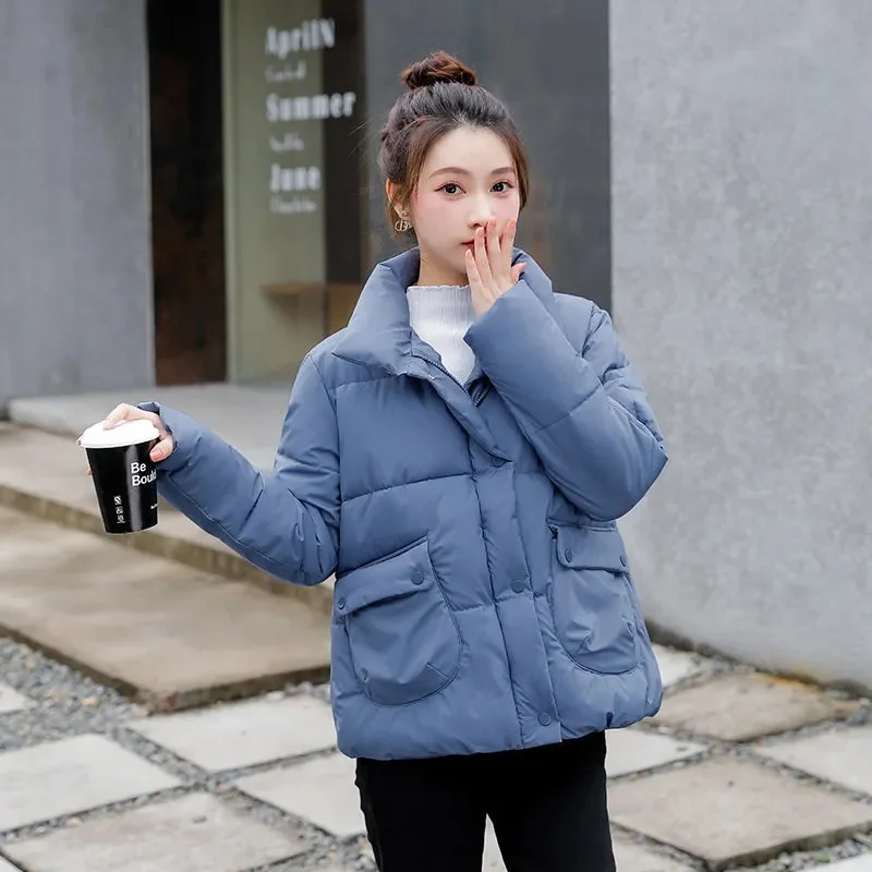 2022 New Women Winter Jacket Parkas Thick Down Cotton Jacket Warm Padded Parka Overcoat Female Casual Outerwear Student Coat