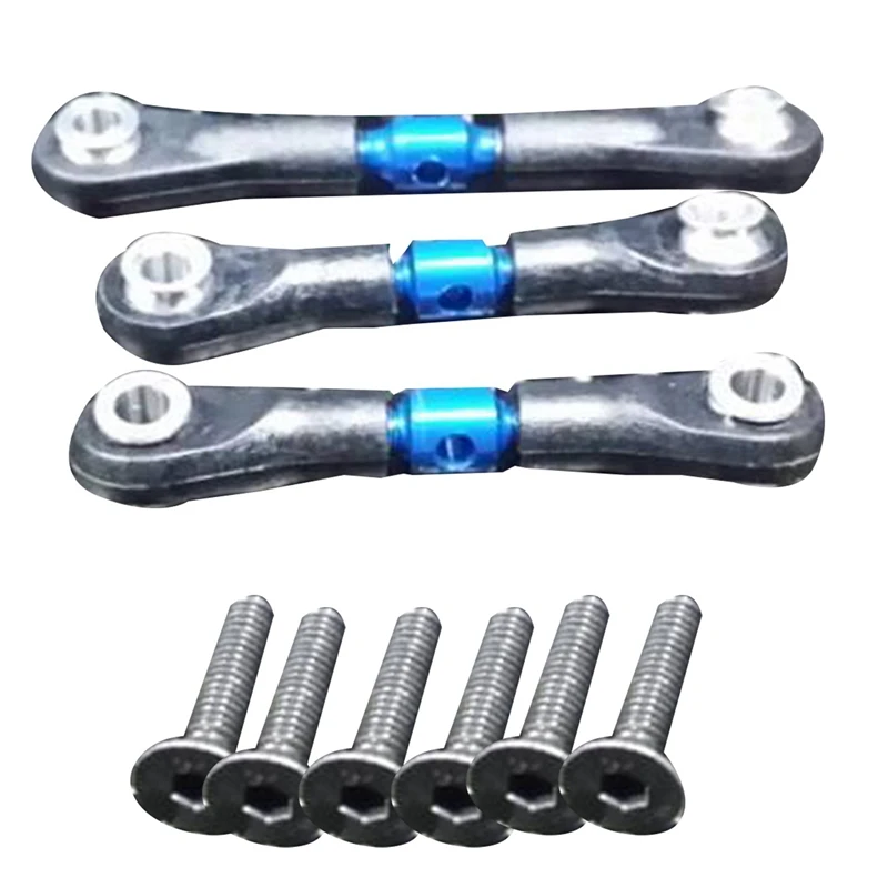 

9Pcs Metal Steering Tie Rod Link Rod For Tamiya TT02 TT02T 1/10 RC Car Parts Accessories,Blue
