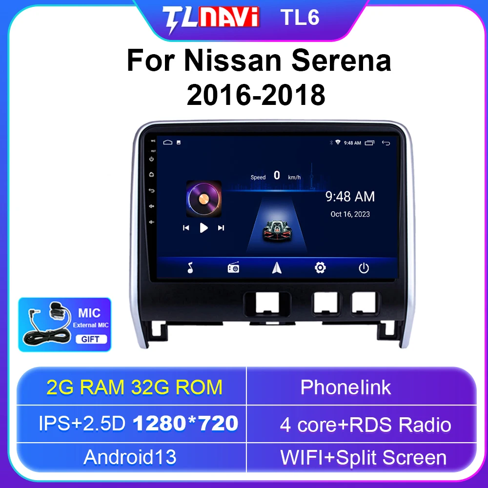 

Автомобильный радиоприемник на Android для 2016, 2017, 2018, Nissan Серена, система GPS-навигации, 8 Гб ОЗУ, Гб ПЗУ, головное устройство Carplay, мультимедийный плеер
