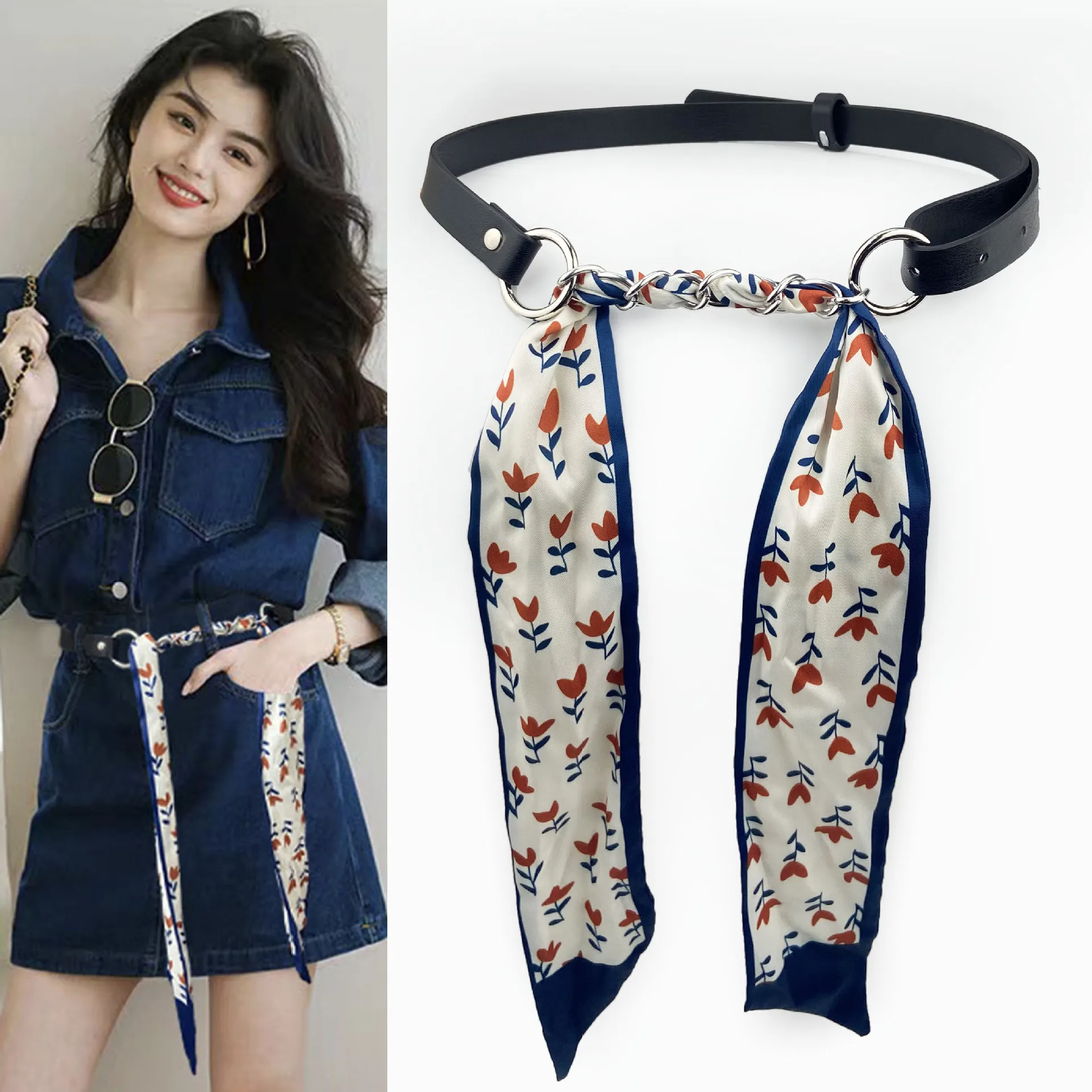 Belt Stitching Waist Chain Women's Fashion Casual Luxury Design Jeans Dress Accessories Goth Punk Girl Girdle Ins Korean Corset