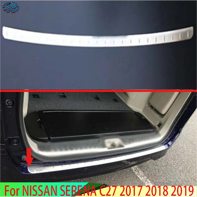 

Защитный оконный порог для заднего бампера из нержавеющей стали для NISSAN Серена C27 2017 2018 2019