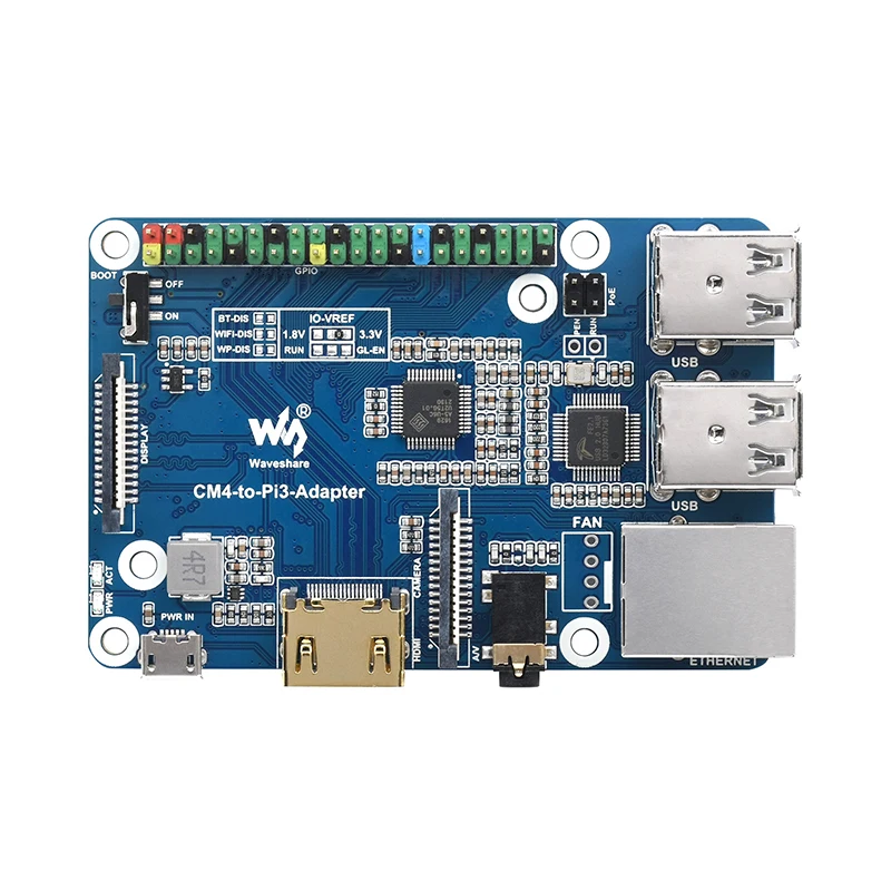 

Raspberry Pi, компьютерный модуль 4, плата ввода-вывода, совместимая с 3B 4B, размер CM4-Pi3, плата адаптера