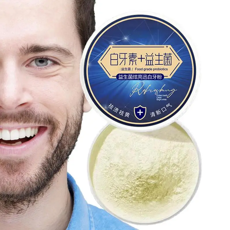 

Probiotic Teeth Whitening Powder Teeth Brightening Oral Hygiene Essence Rapid Remove Plaque Stain Teeth Cleaning Care Product