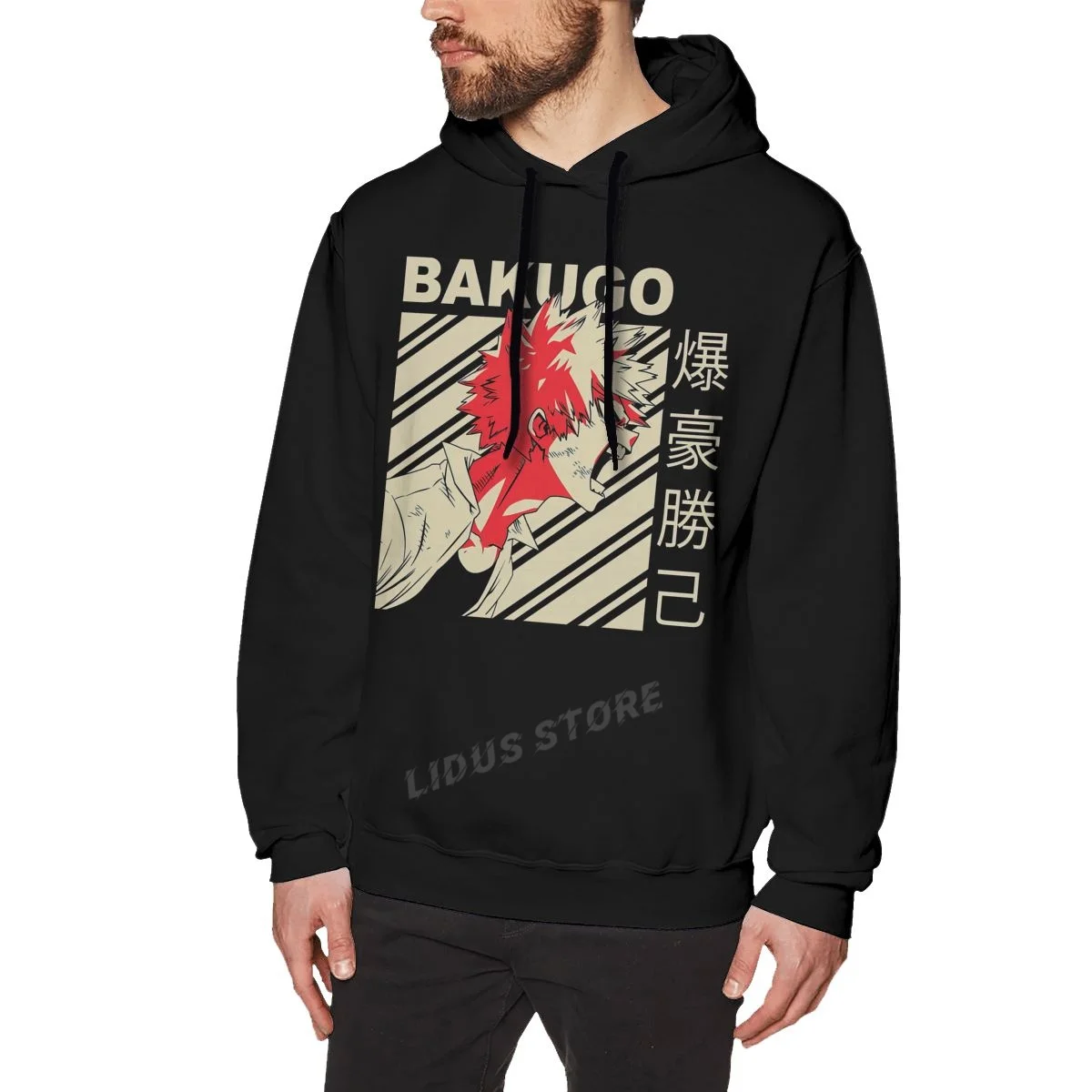 

Толстовка с капюшоном «Моя геройская Академия», винтажная, Bakugo Katsuki, «Моя геройская Академия», свитшоты, одежда в стиле Харадзюку, худи из 100% хлопка, уличная одежда