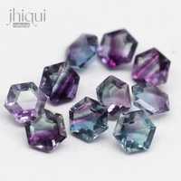 1pc 88mm hexagon natural fluorite gemstone for diy fine jewelry making