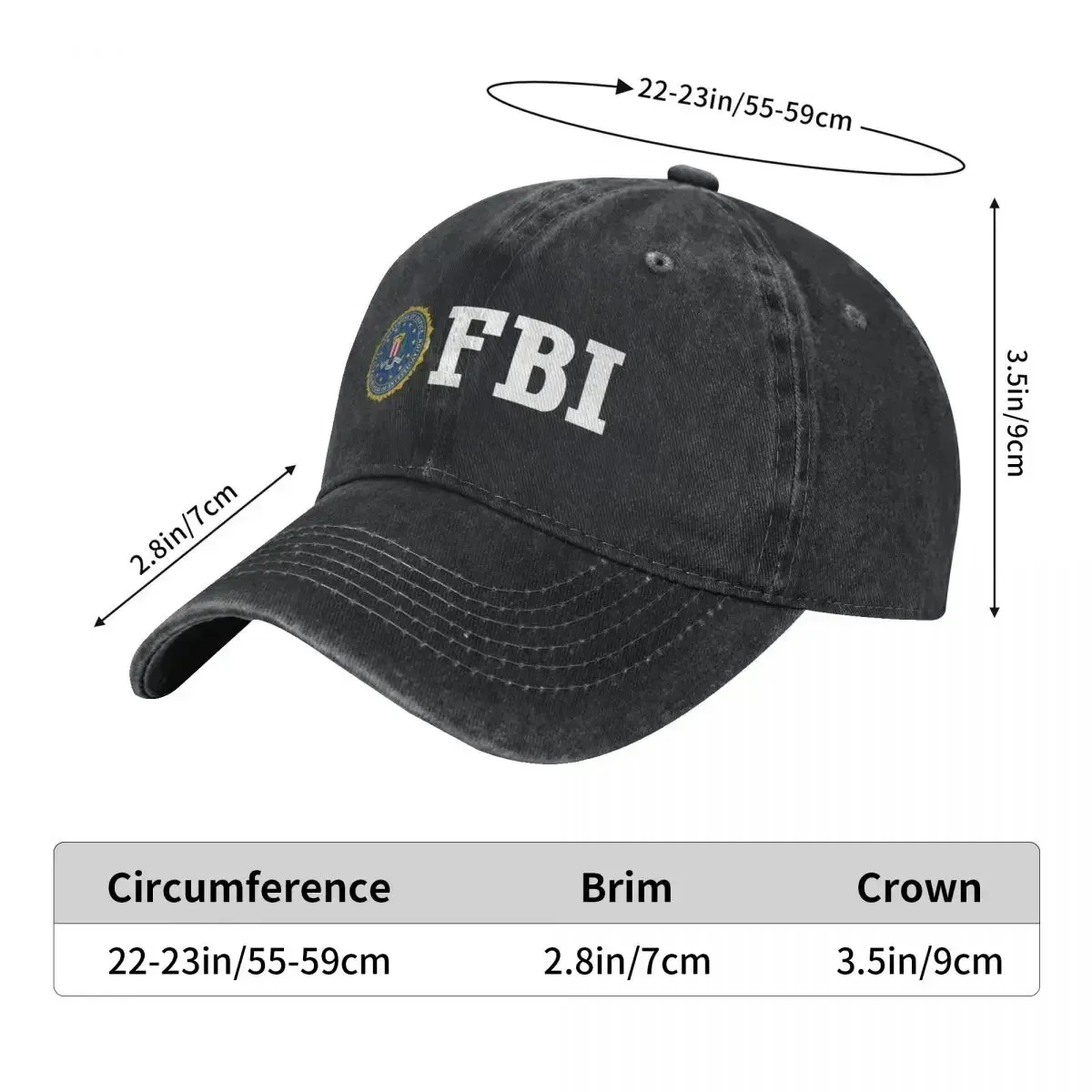 Фото Новая бейсболка унисекс с логотипом Swat F-FBI, винтажная джинсовая кепка с эффектом потертости, для активного отдыха, на все сезоны, для путешествий, с застежкой-клипсой №3