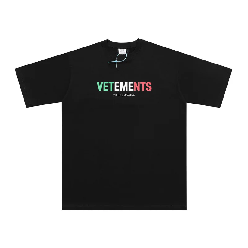 

New luxury Men 22 VETEMENTS globally Italy flag Color T Shirts T-Shirt Hip Hop Skateboard Street Cotton T-Shirts Tee Top #A582