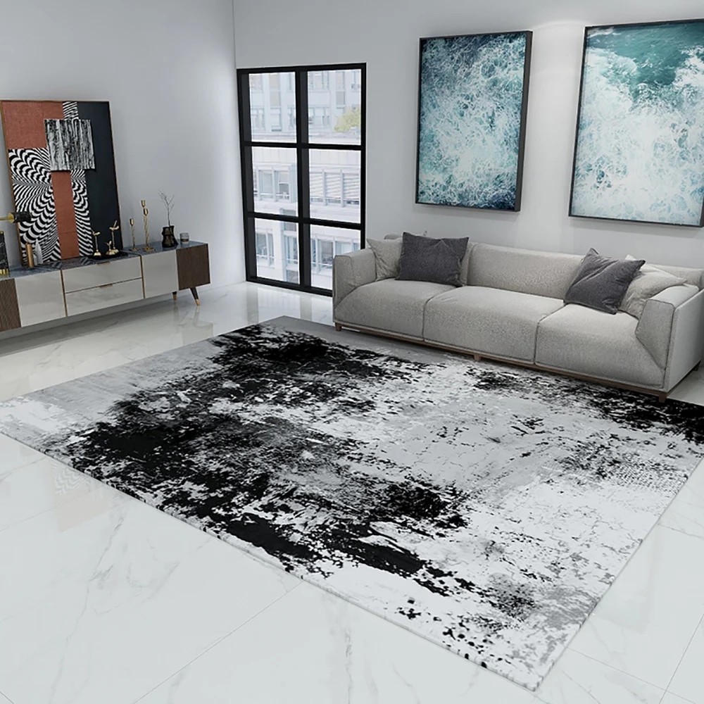 

Ковер для гостиной Большой Декор абстрактный серый Фотофон современный напольный коврик для спальни нордический домашний мягкий ковер