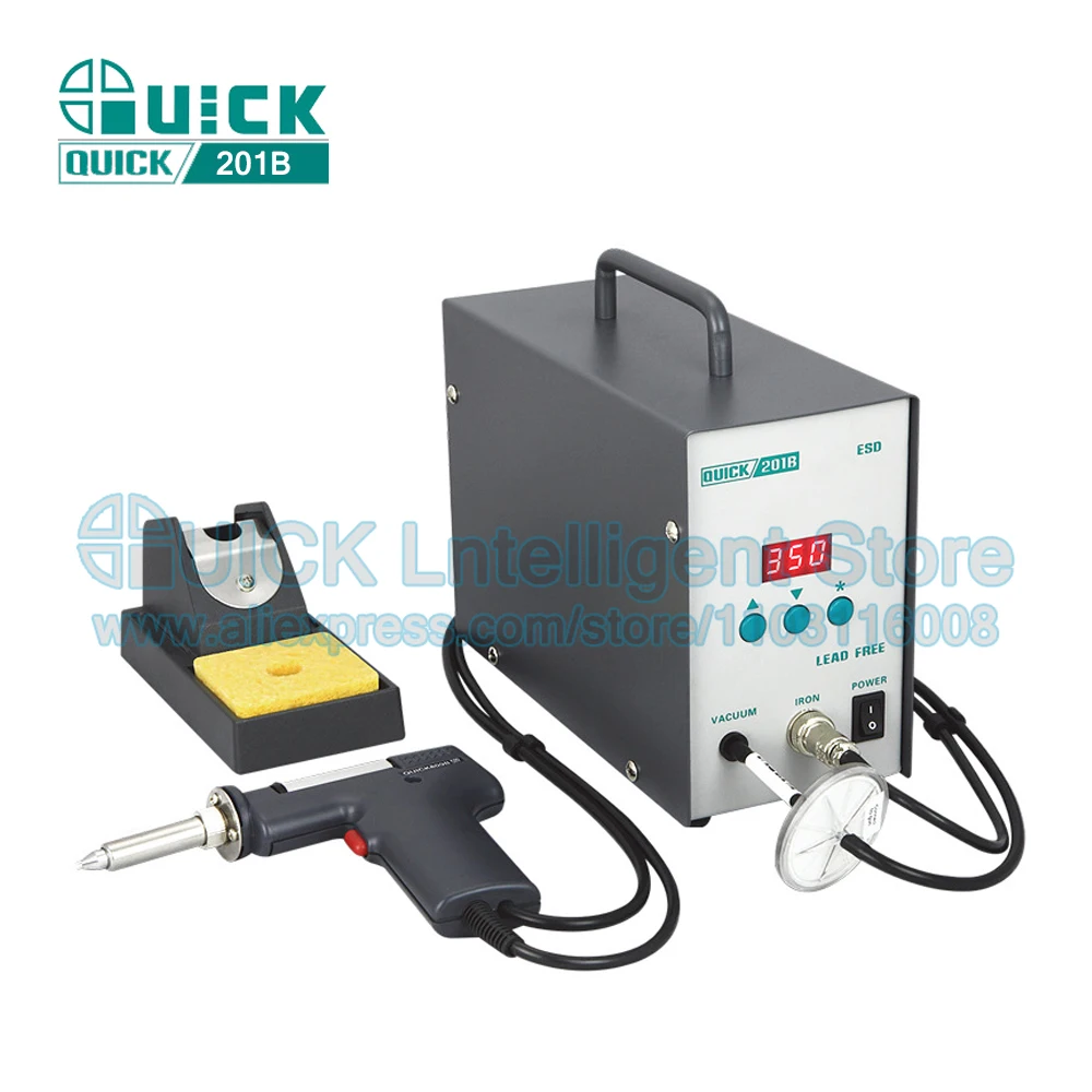 

Паяльные станции QUICK 201B, высокочастотный пистолет для всасывания олова, электрические паяльники, паяльная станция, цифровой дисплей, бессвинцовый