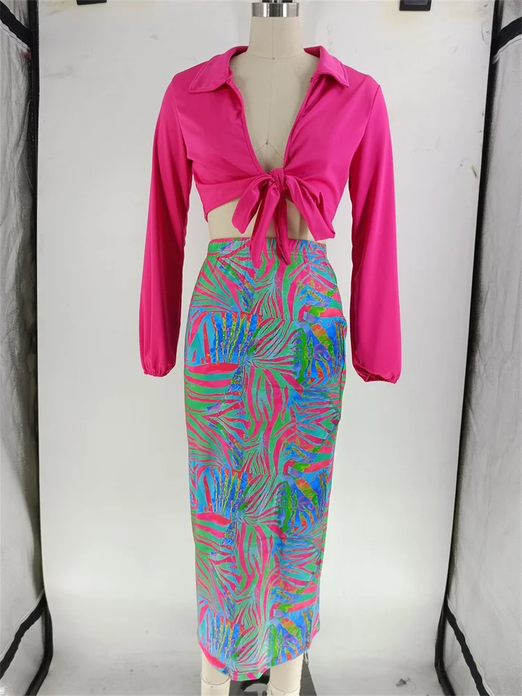 Plus Size Dress Sets Womens Clothing Two Piece Set Crop Top Bow and Skirts Summer New in Outfits Whole 3xl 4xl 5xl 6xl
