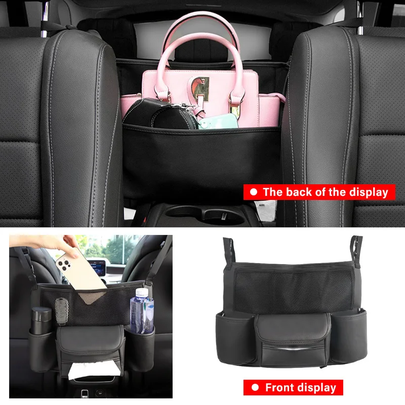 

Multifunctional Car Seat Storage Bag Storage Box Beverage Leather Organizer Rack Interior Accessories For Opel Astra Insignia