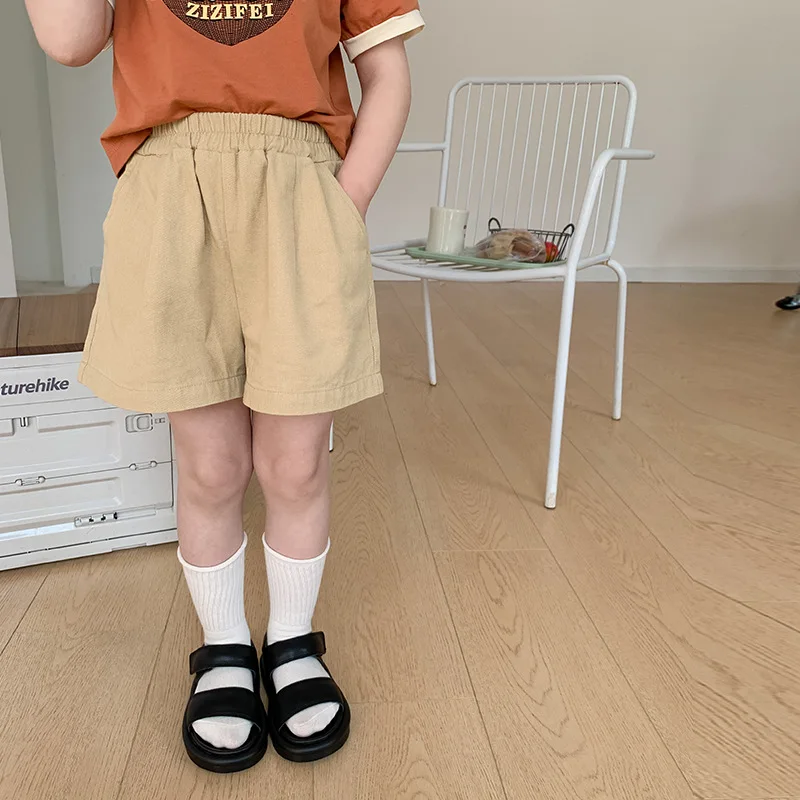 

Children's Solid Color Casual Shorts Outer Wear Summer 2023 Summer Crawler
