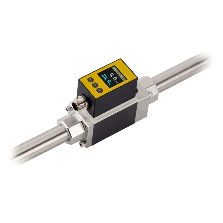 Компактный вихревой Датчик потока дисплей температуры двойного для систем
