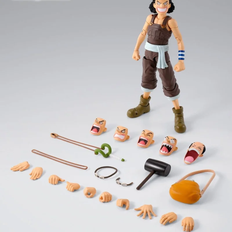 Фото 100% оригинальная фигурка Bandai, в наличии, SHF ONE PIECE Usopp USOPP Dawn's Adventure, подвижная фигурка, украшение для шасси, коллекционная. №3