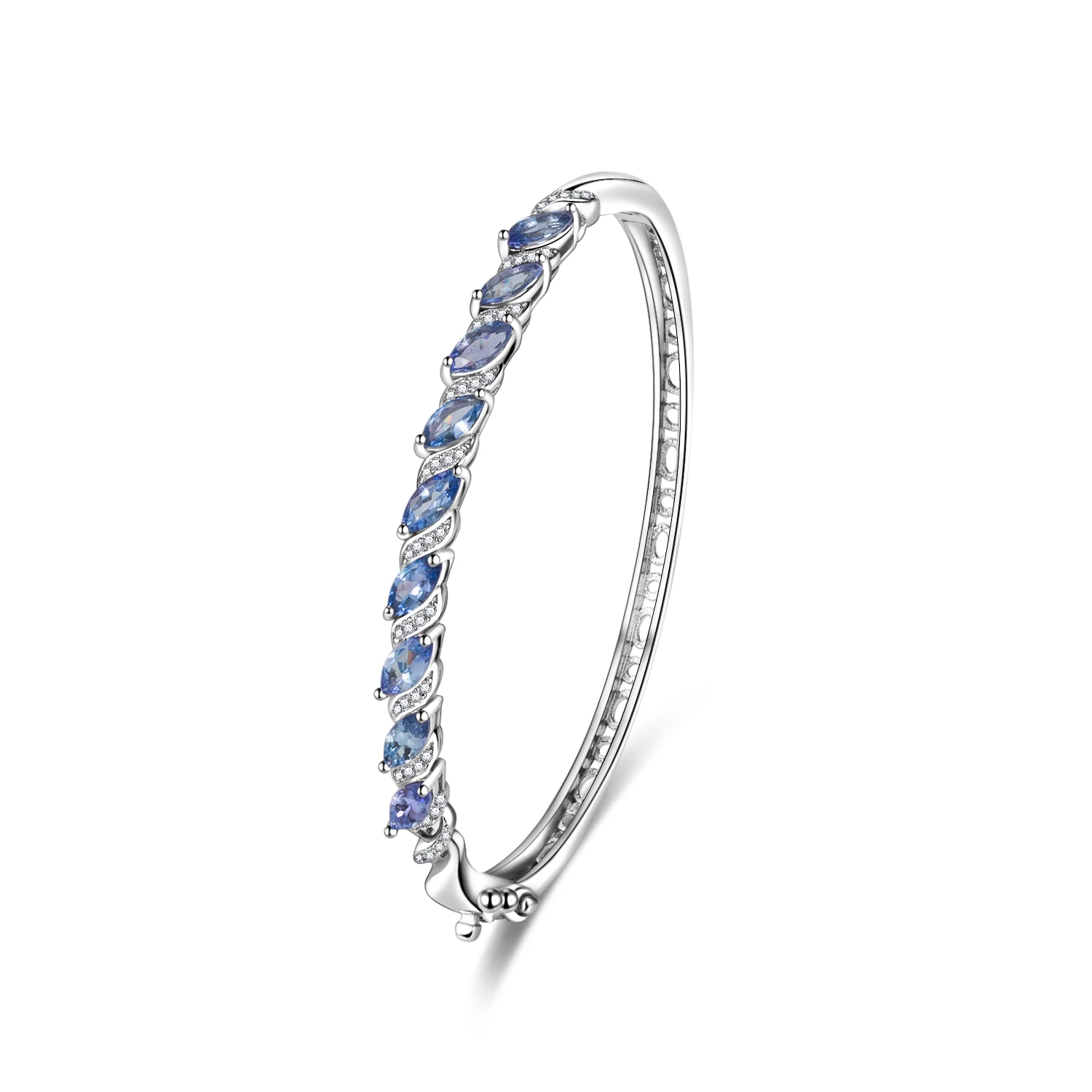 

Tanzanite Bracelet Over Sterling Silver Tanzanite Jewellery December Dirthstone Dracelet Adjustable Bracelet Gift For Her