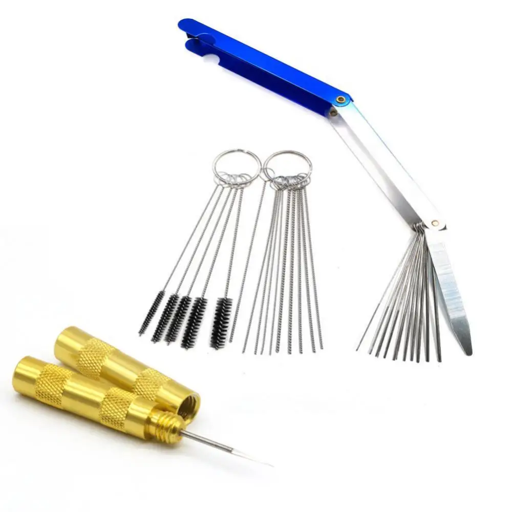 

Cleaner Set Carburetor Carbon Dirt Jet Remove Cleaning Needles Brushes Cleaner Tools For Automobile and Motorcycle Tubing