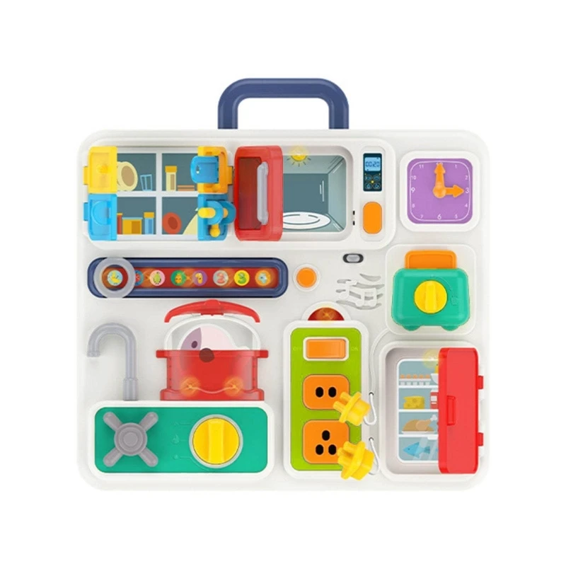 

Baby Montessori Toy Sensory Kitchen Activity Toy Brain Developmental Unlock Toy for Toddlers Education Props