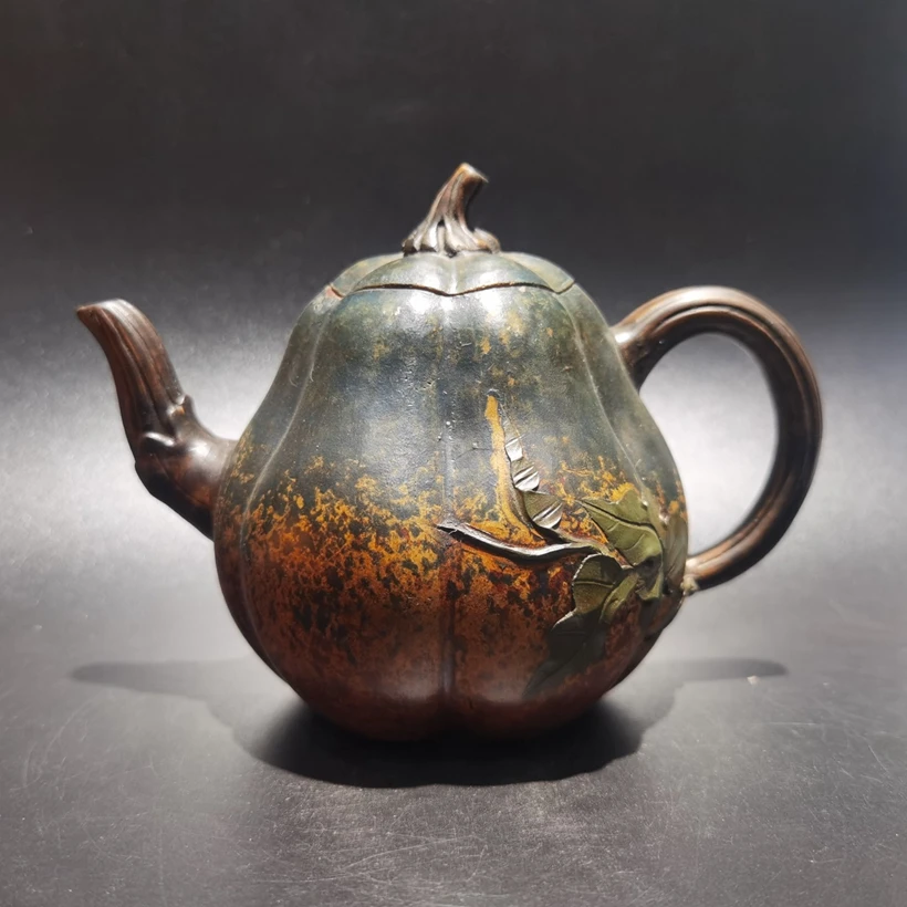 

Китайская глина Yixing заварочный чайник ручной работы Duan, тыква Zisha, необработанная руда Jiang Rong 360 куб. См