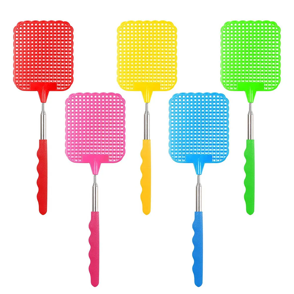 

Plastic Household Home & Garden Cleaning Tools Extendable Fly Swatter Stainless Steel Handle Dusters Flyswatter